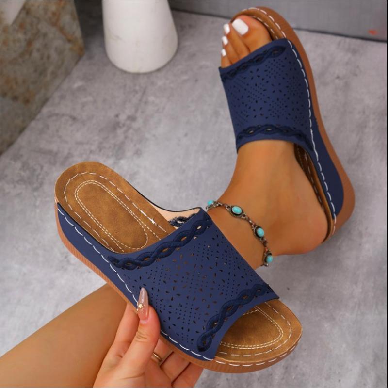 Fashion 2025Summer  Sandals Women Soft   Slip On Sandals For  Wedge  Plus Size Footwear Slipper