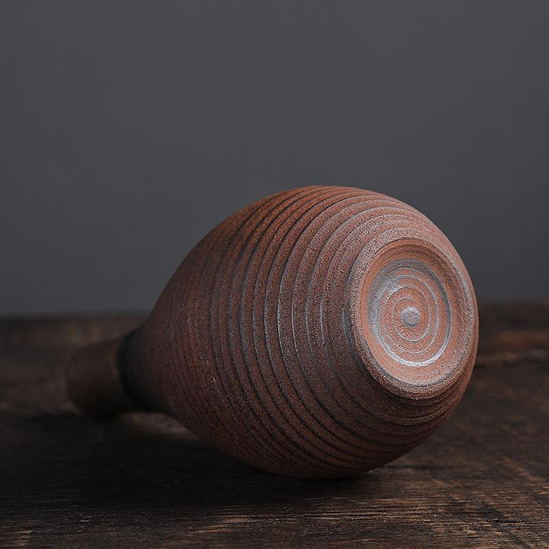 Retro Zen Coarse Pottery Ceramic Vase - Small Flower Holder