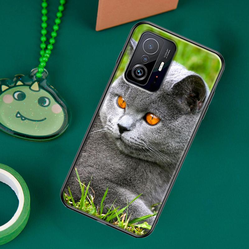 British Shorthair Cat Case For POCO F5 X5 X3 Pro X4 F4 GT F3 M5s C40 Cover For Xiaomi 13 12 Lite 11T 12T Pro 12X