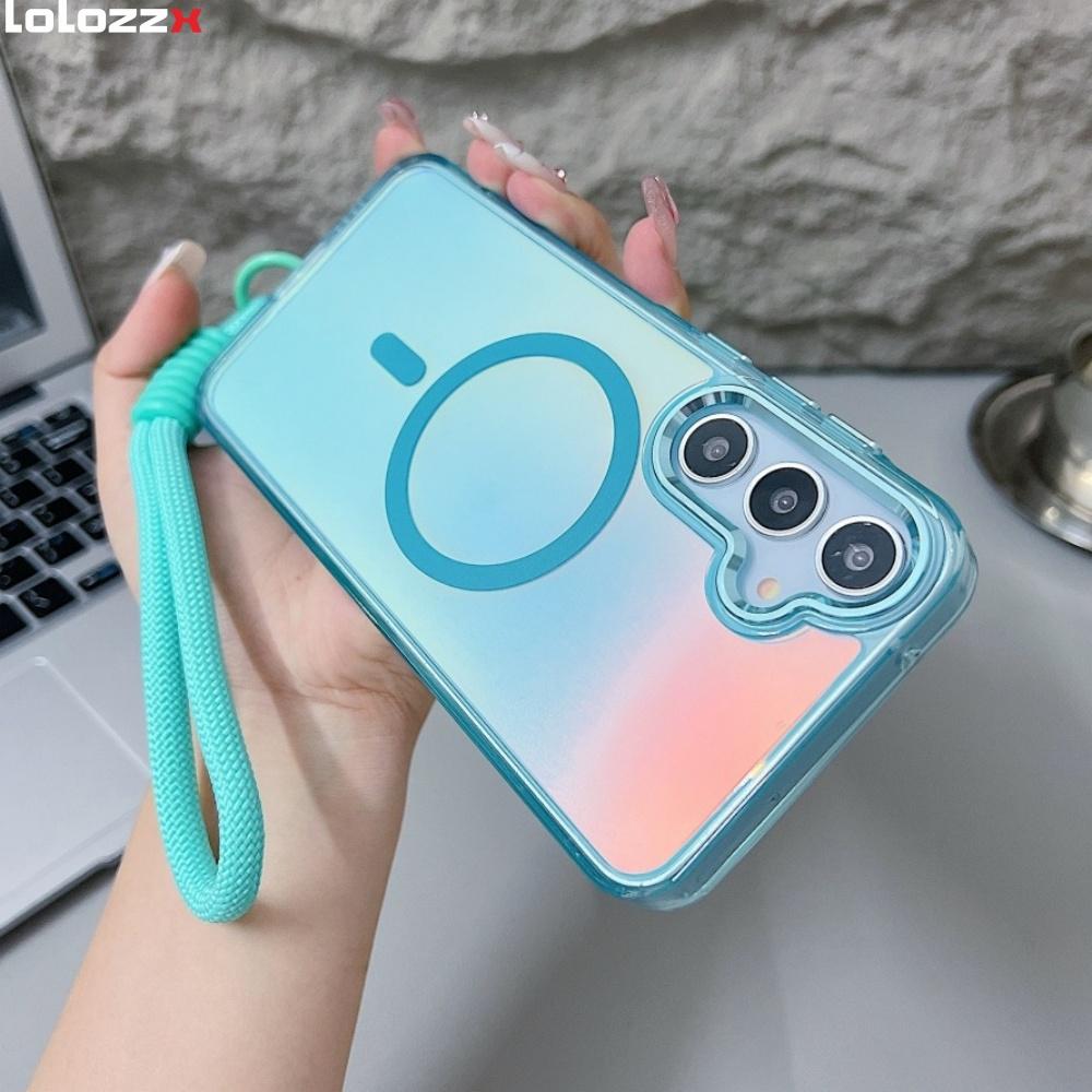 Phone Case Cswo02 Color-Changing Magnetic Phone Case For Samsung S26 S25 S24 S23 Ultra Plus S25 Fe Edge A56 A36 A26 For Magsafe With Lanyard Coque