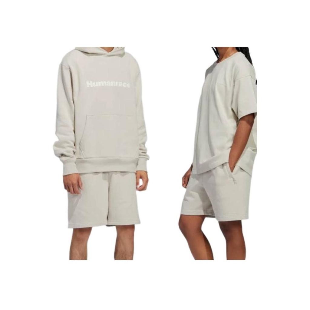 Adidas Originals Trefoil X Pharrell Williams Solid Embroidery Straight Shorts Unisex Shorts Beige HS4825