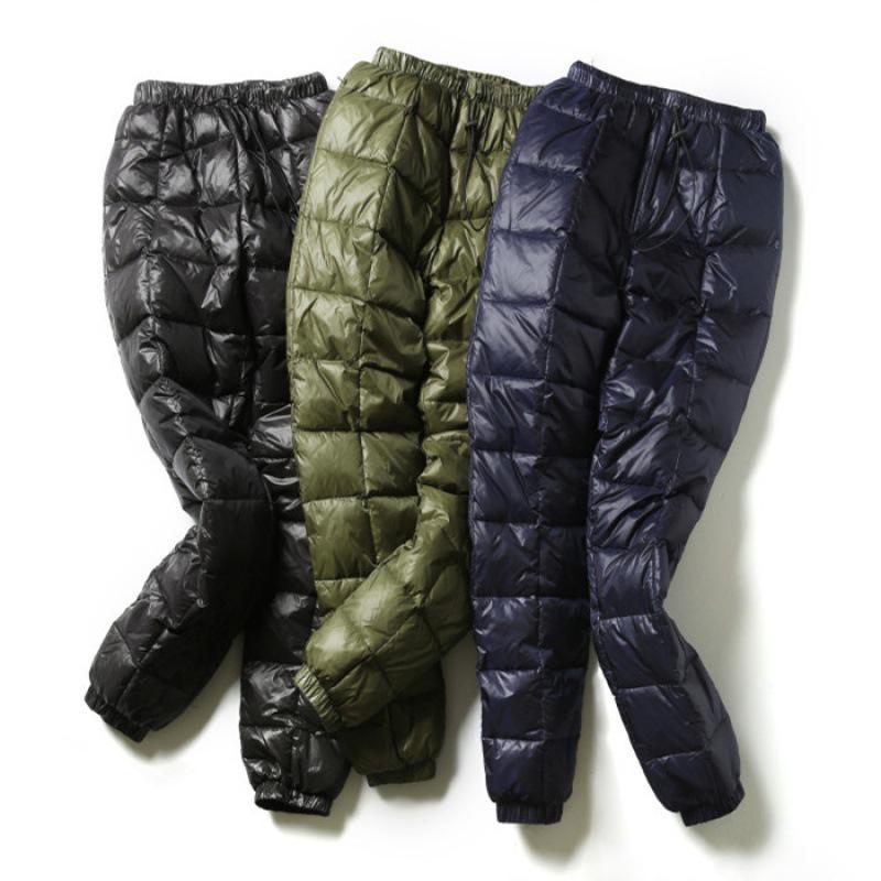 Women's Thickened High Waist Slimming Down Pants - Winter Warm Cotton with 90% White Duck Down, Plus Size Available