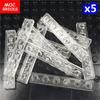 50pcs/lot MOC Bricks Transparent Clear Plate Block 1x1 1x2 1x4 1x6 02426 4070 Educational Building Blocks Kids Toys