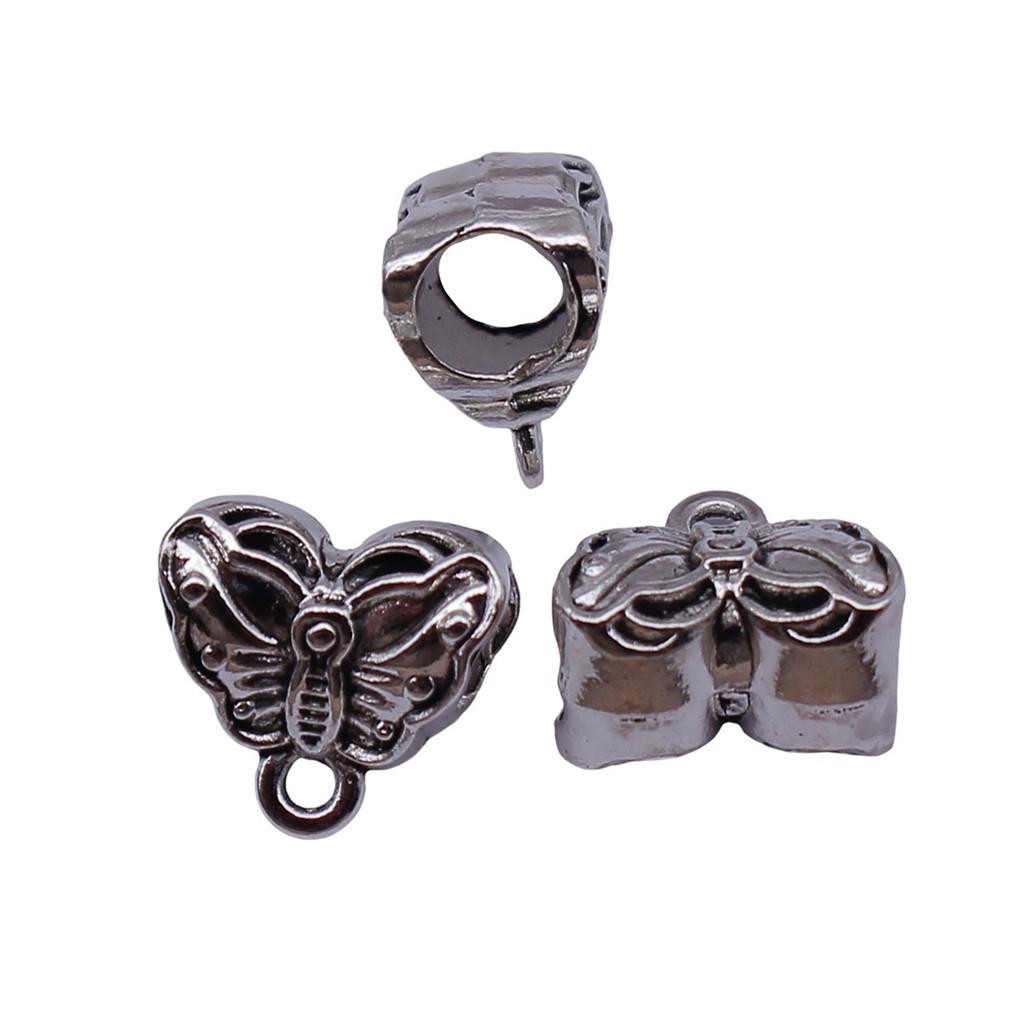 Antique Twisted Pattern Bail Connectors For Charm Attachments Craft Jewelry Accessories
