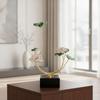 Metal Floral Sculpture Elegant Botanical Ornament for Living Room