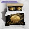 Set Lenzuola 3 Pezzi Stampato Galatasaray FC Traspirante Copripiumino con Federe Biancheria da Letto Decorativa per Camera da Letto Casa