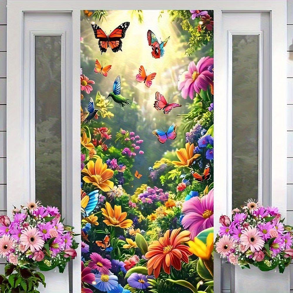 3D Visual Space Art Doorway Banner - Party Celebration Polyester Door Curtain Flag Decoration