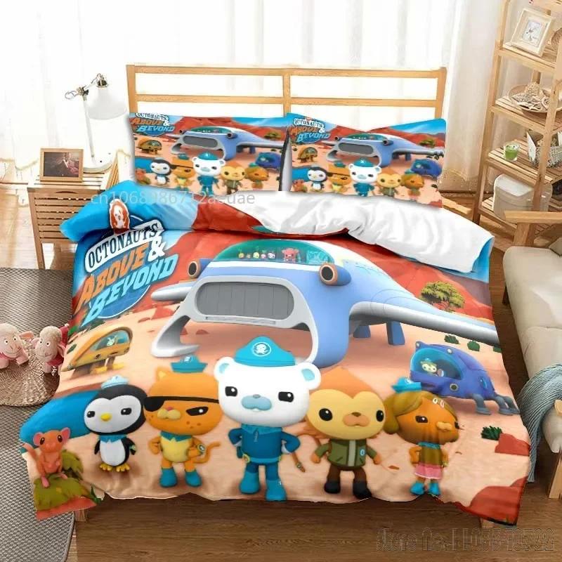 The Octonauts Cartoon All Season Duvet Cover Set HD Comforter Cover for Kids Bedding Sets Bedclothes Bedroom Decor