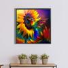 5D DIY Full Rund Borr Diamantmålning Blomma Kit Heminredning Konst Hantverk