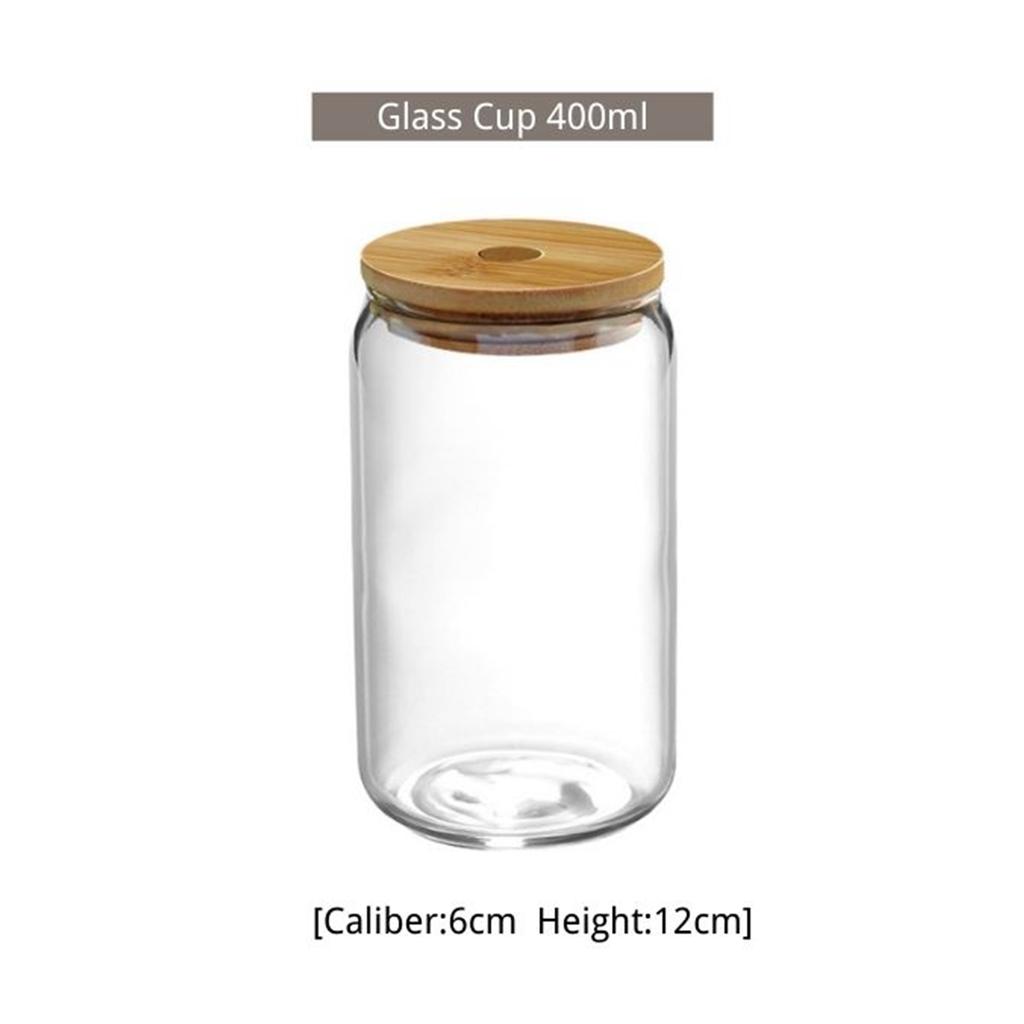 550ml/400ml Glass Cup with Lid and Straw Transparent Reusable Coke Cup Juice Glass Beer Can Milk Mocha Cups Mug Drinkware