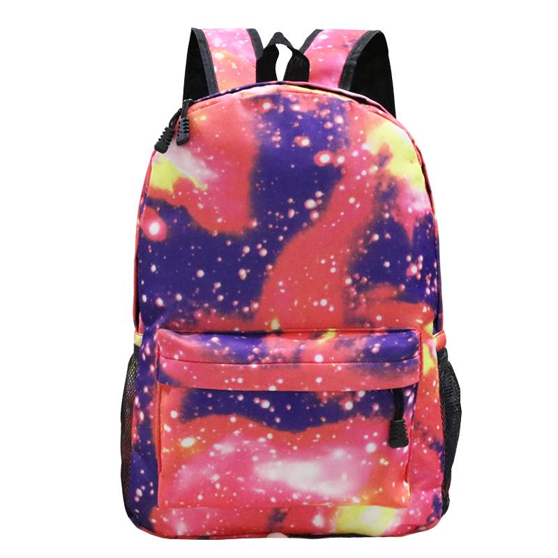 Youth multi-color backpack student schoolbag to print outdoor travel bag blank