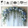 2D Flat Blue Hydrangea & Rose Backdrop for Bridal Shower Decor