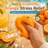 Crunchy Orange Squishy, Asmr Bead Filled Crispy Fruit Stress Ball Slow Rising Squishies Squeeze Fidget Toy Calming Gift