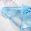 Satin Bowknot Hollow Perspective Women's Sexy Lingerie Set