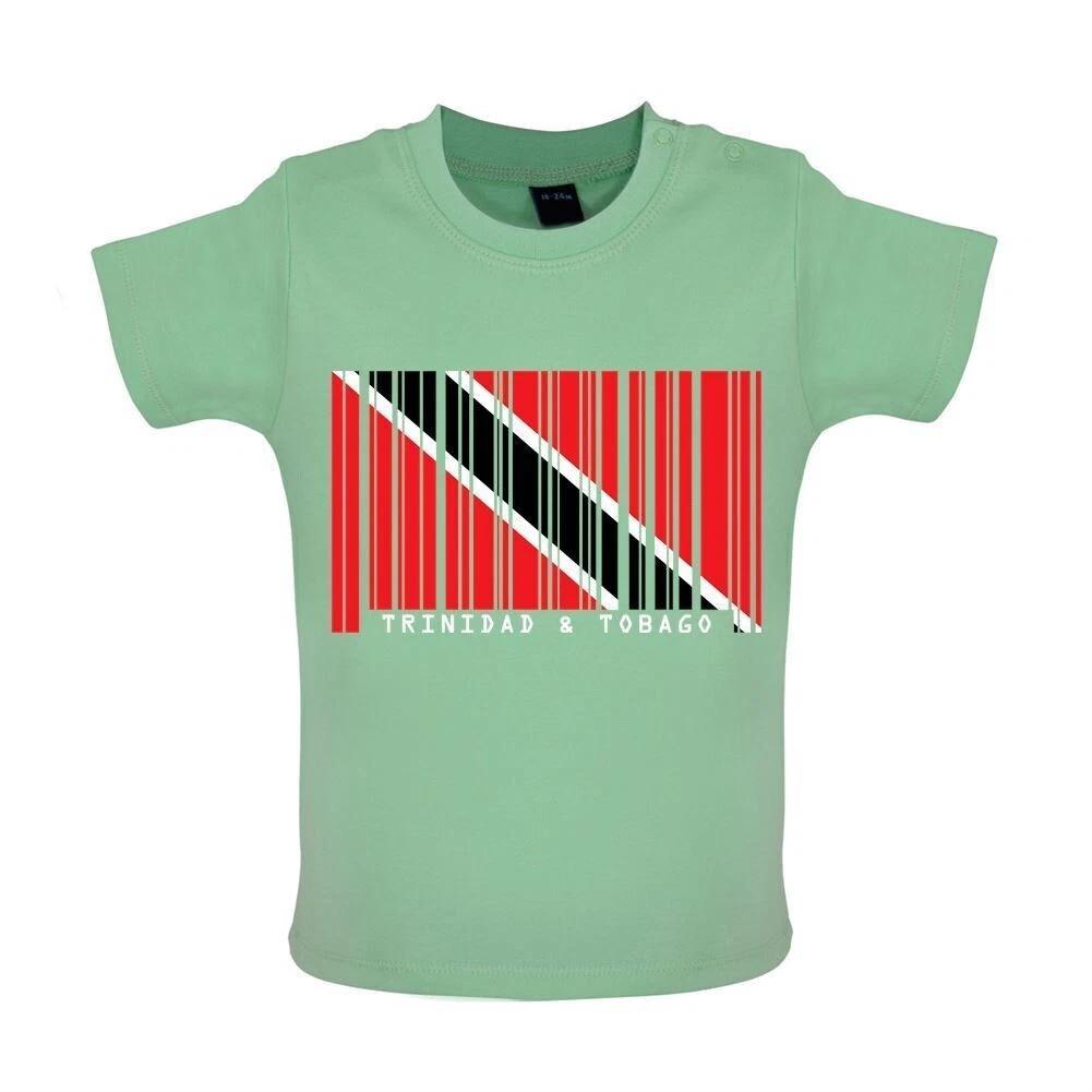 Trinidad and Tobago Barcode Style Flag - Baby Kids Boys Girls Unisex T-Shirt / Babygrow - Port of Spain 120