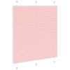 Pink Pleated Roller Blind 120X150 Cm Fabric Width 119.4 Cm