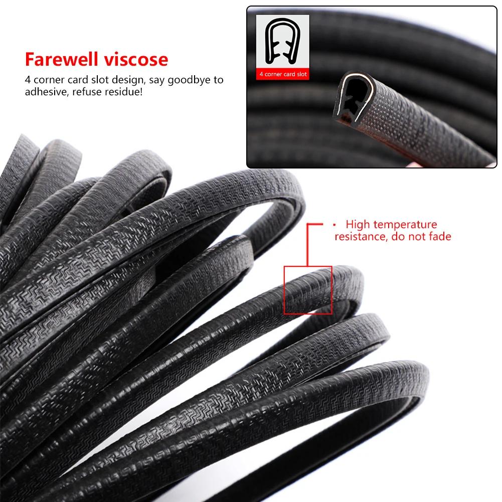 2/5M Car Door Anti Collision Strip with Steel Disc Bumper Trim Edge Scratch Protector Strip Sealing Guard Styling Car Decor