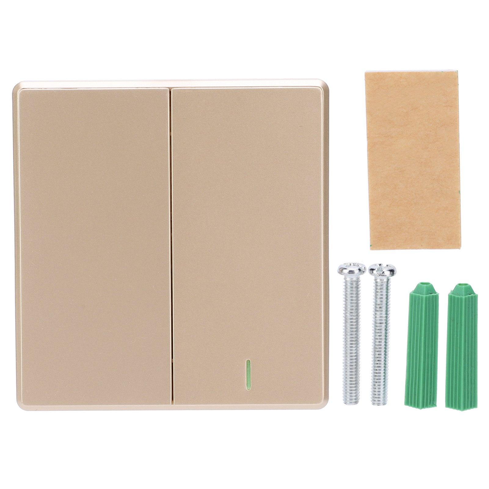 

TDL99872 Wireless Switch Remote Control 2 Button Panel Wall Mounted Light Switch