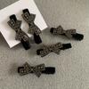 New 5 Pcs Cute Toddler Hair Clips Black Bow Diamond Slip Hair Pins Accessories Barrettes for Girls Kids Hairstyle DIY Decoration