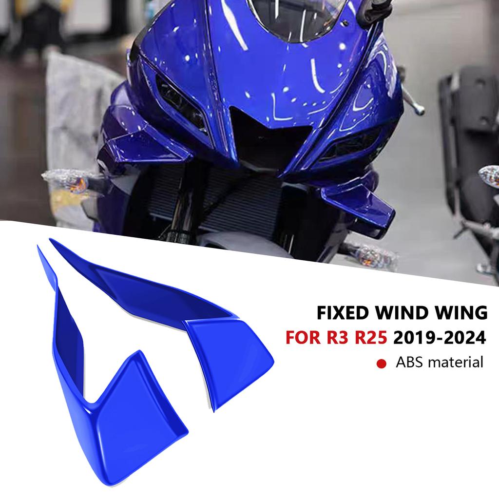 Für Motorrad Abtrieb Naked Frontspoiler Winglet Aerodynamischer Flügel YZFR3 2025 2024 YZFR25 YZF R3 R25 2025 2019-2024