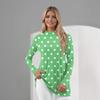 Women's Daily Casual Long Sleeve Mid Collar Top