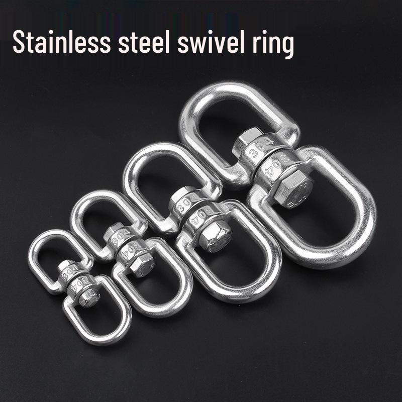 304 Stainless Steel Swivel Chain Shackle for Dog Chains and Connectors (M4, M5, M6, M8).