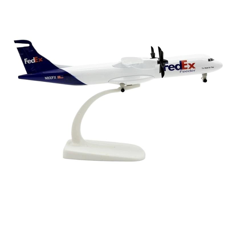 1/400 Model Planes Air FEDEX Airlines ATR Metal Scale Aircraft 20cm Diecast Airplane Models W Wheels Landing Gears Toys