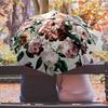 Retro flowers (2) Theme Automatic Umbrella Compact 8-Rib Design Sturdy Construction Durable Umbrella Stylish Accessory