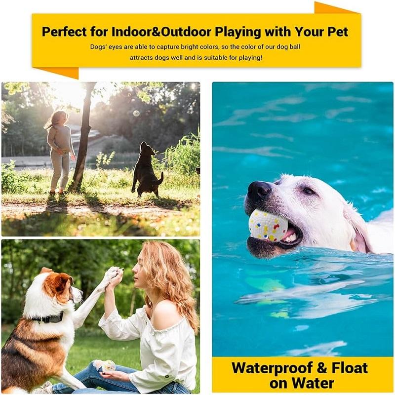 Dog Toy Ball Solid Bite Resistant Small Large Dog Toys High Elasticity E-TPU Pet Chew Solid Ball For Dogs Toys Pet Supplies