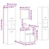 5 Piece Bathroom Furniture Set in Sonoma Oak Particleboard