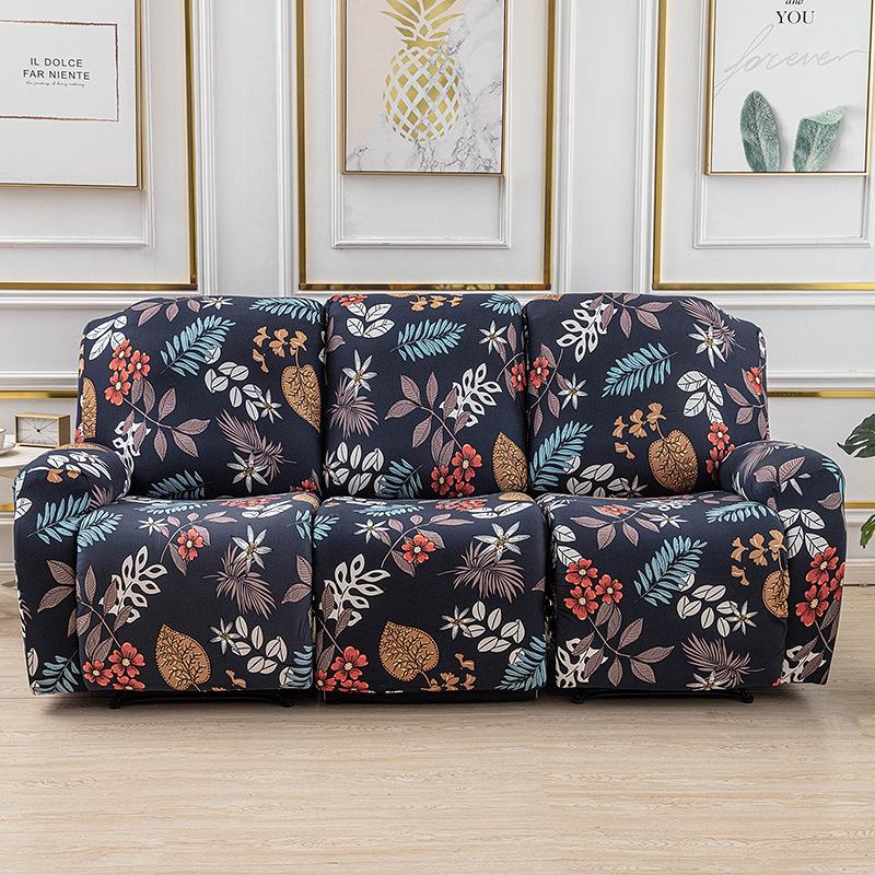 Elastic All-inclusive Chivas Sofa Chair Cover Protective Cover Thickened Fabric Single Double Triple Recliner Cover Single Chivas [4-piece set]