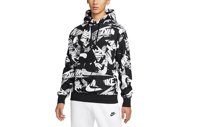 

Nike Alphabet Logo Full Print Hoodie Black DM6882-010 M