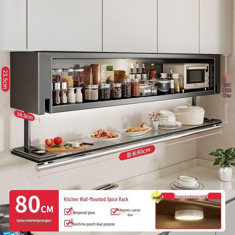 Wall-Mounted Spice Rack Organizer