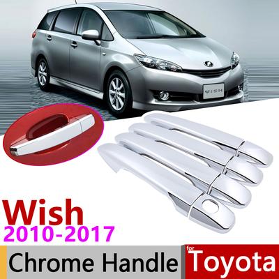 For Toyota AE20 20 2010~2017 Chrome Door Handle Cover Car Accessories Stickers Trim Set 2011 2012 2013 2014 2015 2016
