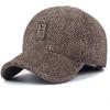 Sport Winter Baseball Cap for Men, Adjustable Cotton Golf Trucker Hat, One Size Khaki for Outdoor Running and Leisure