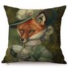 Nordic Art Posters Style Decoration Cushion Cover Lion Rabbit Zebra Deer Funky Animal Funny Oil Painting Sofa Throw Pillow Cases