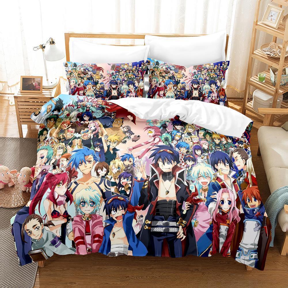 Tengen Toppa Gurren Lagann Bedding Set Single Twin Full Queen King Size Bed Set Adult Kid Bedroom Duvetcover Sets 3D Print Anime
