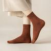 5 Stück/10 Stück Herbst- und Winter-Baumwollsocken für Damen, einfarbig, verdicktes Fleece, warme Frottee-Socken
