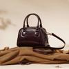 New Style Top-layer Cowhide Minimalist Messenger Bag Retro Oil Wax Leather Women's Bag Large Capacity Handbag Tote Bag