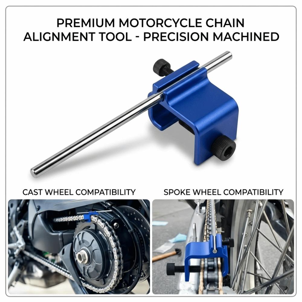 Lightweight Motorcycle Chain Alignment Tool Quick Adjustment Vehicle Chain Tool