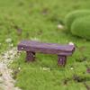 Cute Girl Boy Couple Sit Down Bench Figurine DIY Miniature Landscape Decoration