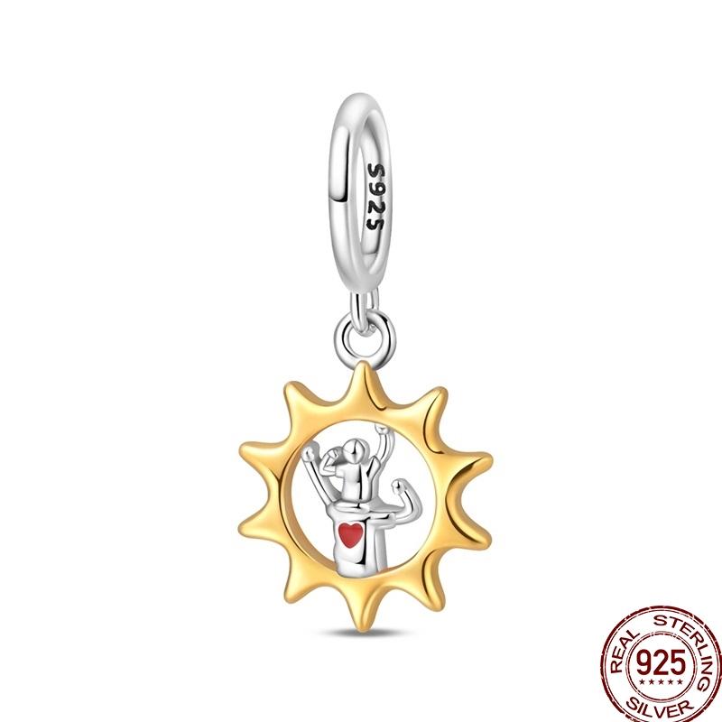 100 Copper Family Charm Bead Charms Bead Charms Father Mother Holding Hands Pendant Compatible With Authentic Bracelets Do It Yourself Ideal For Wome