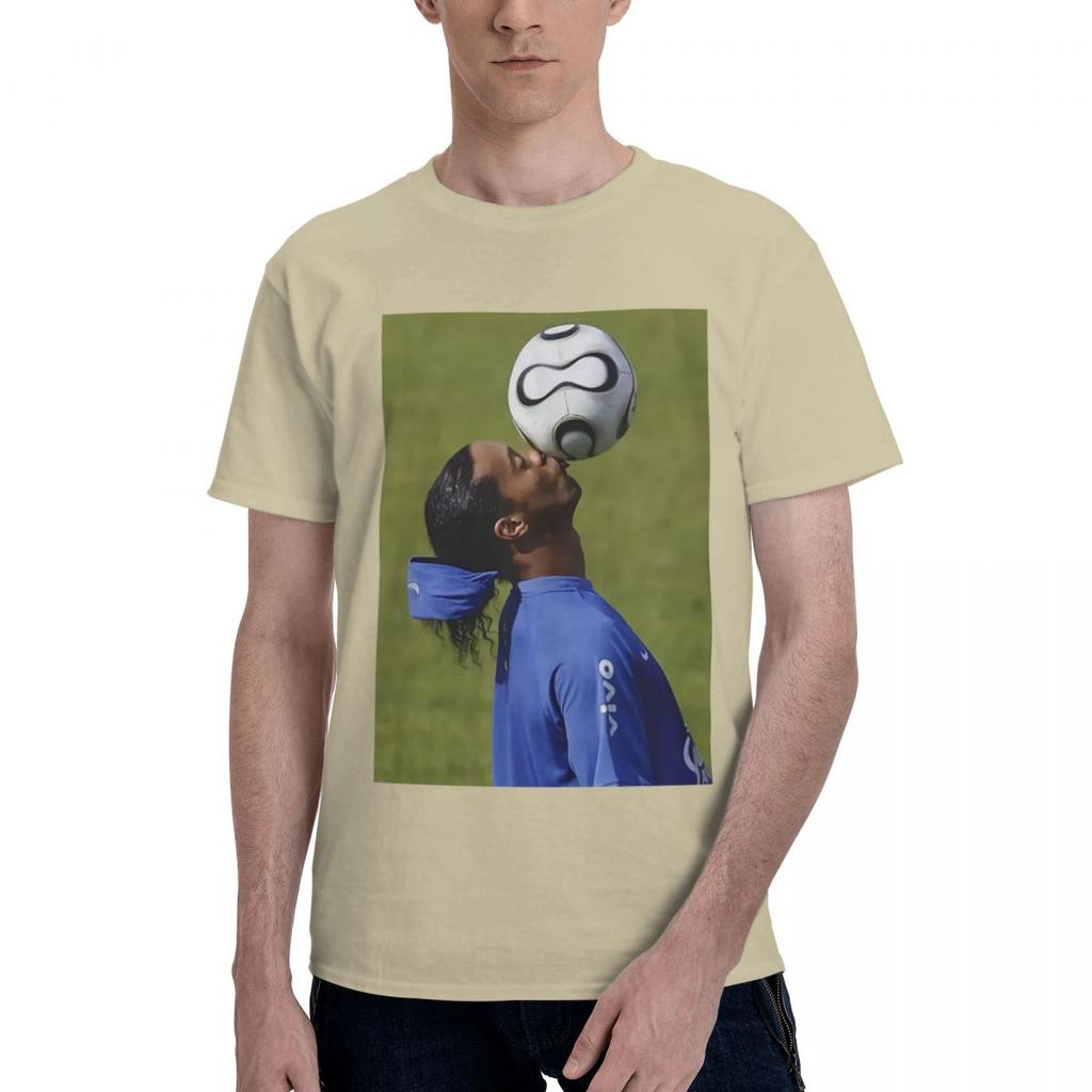 Ronaldinho 100 Cotton Casual Breathable Confortable Top Short Sleeve TShirt Tshirts Men