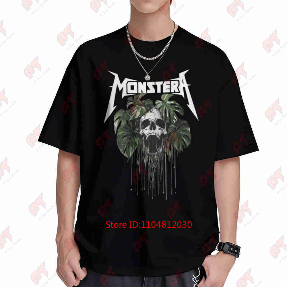 Monstera Monster Plant Goth Short Sleeve Tee 100% Cotton T-Shirt