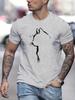 Men's 100% Pure Cotton Summer Loose Oversized Casual Comfortable Cat Pattern Printed Sports Round Neck Short Sleeved T-shirt Top