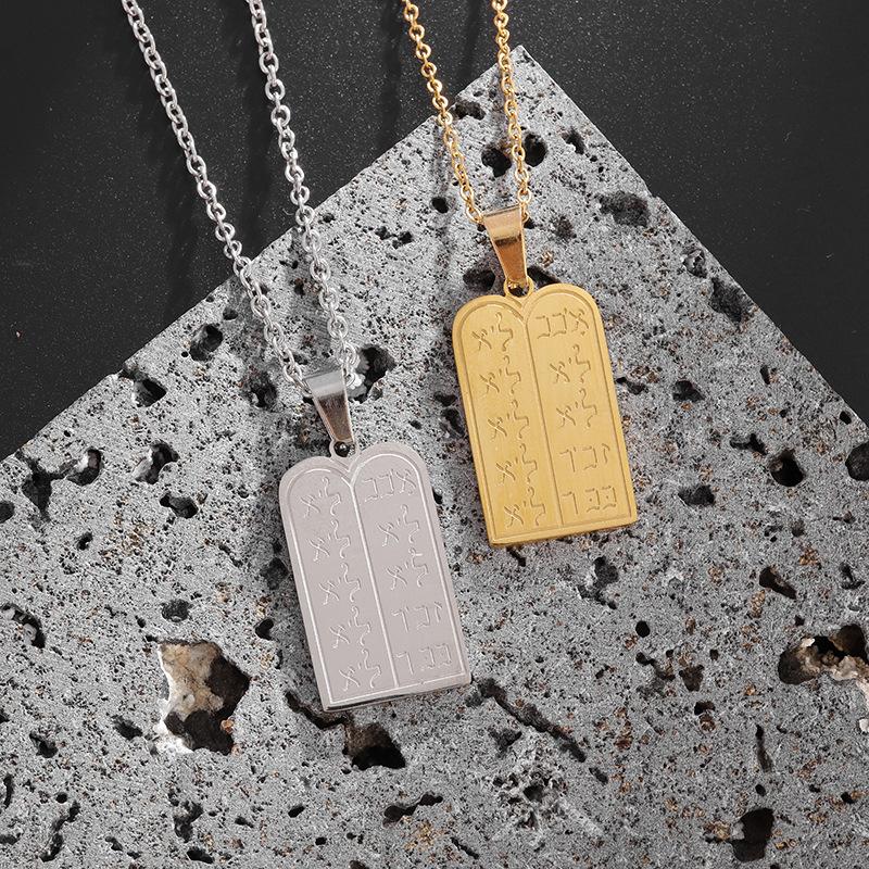 

European and American Fashion New Legal Watch Pendant Personality Simple Stainless Steel Mens Necklace Jewelry