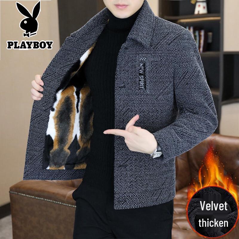 PLAYBOY Erkek Yaka Yün Karışımı Kışlık Ceket