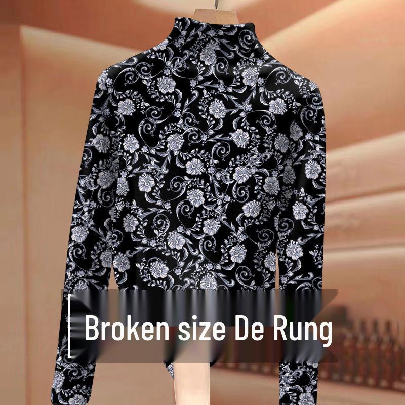 

Age-Defying Thermal Ribbed Base Layer Top for Women: Half-High Collar, Long Sleeves, Stylish and Slimming - Perfect for Autumn & Winter 4XL (150-170 jin recommended)
