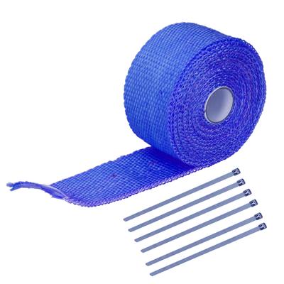 5m Heat Insulation Tape Glass Fiber Alloy Steel with 6 Steel Cable Ties for Automobile Motorcycle