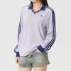 adidas Originals Women's Long Sleeve Polo Shirt Purple KY5733